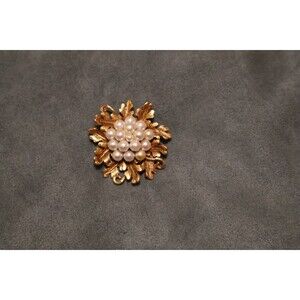 Vintage Florenza Pearl Burst Brooch